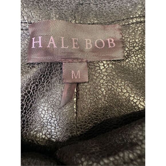 Hale Bob faux suede soft black leggings, size M - Picture 3 of 8